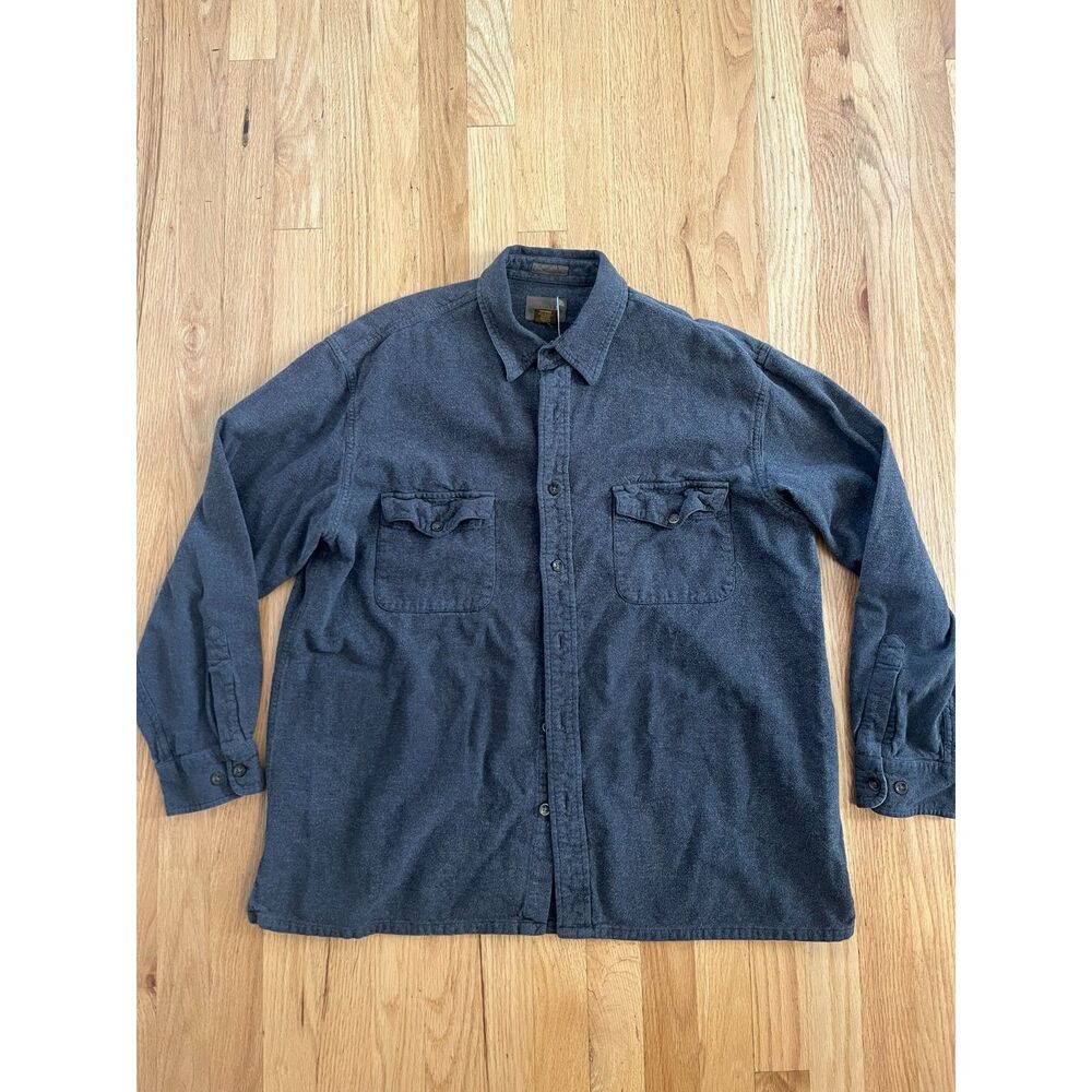 St. Johns Bay‎ Men's Gray Cotton Flannel Large